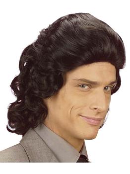 Peruca masculina preta dos anos 70