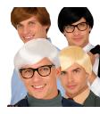 Peruca estilo intelectual retrô masculina – 4 cores disponíveis