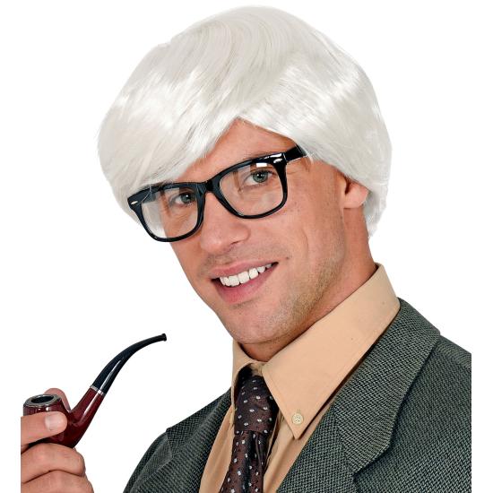 Peruca estilo intelectual retrô masculina – 4 cores disponíveis