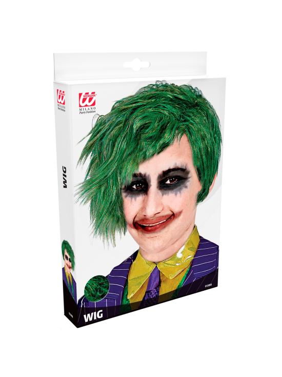 Peruca infantil estilo Coringa verde - acessório para fantasia de Batman