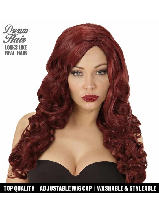 Peruca de luxo Rihanna Borgonha