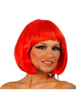 Peruca de cabelo ruivo médio
