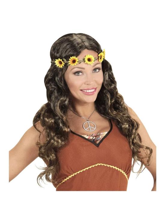 Peruca Castanha Medieval ou Hippie