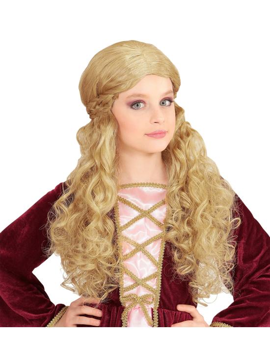 Peruca infantil loira medieval