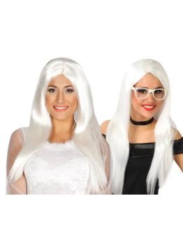 Peruca de juba branca da moda