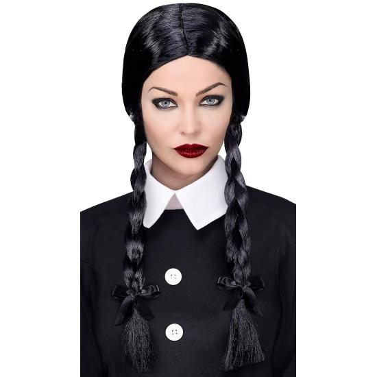 Quarta-feira Addams peruca preta Quarta-feira Addams peruca preta