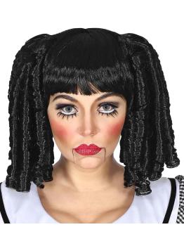Peruca de boneca com tranças