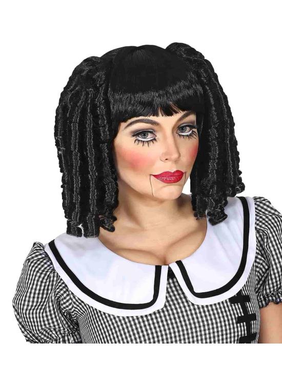 Peruca de boneca com tranças