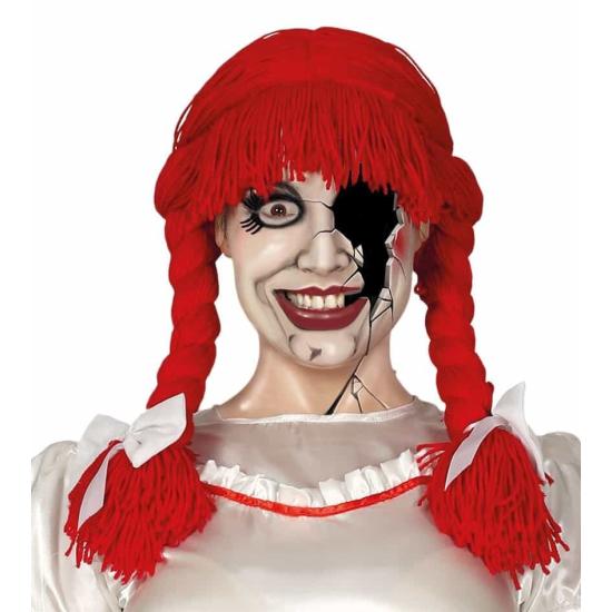 Peruca de boneca vermelha com tranças Peruca de boneca vermelha com tranças