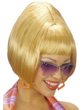 Peruca loira feminina dos anos 70