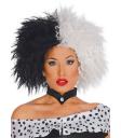 Peruca de fantasia Cruella de Vill 101 Dálmatas