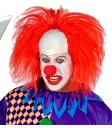 Peruca de palhaço careca com cabelo ruivo - Fantasia de palhaço de circo e terror