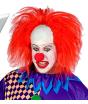 Peruca de palhaço careca com cabelo ruivo - Fantasia de palhaço de circo e terror