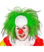 Peruca de palhaço careca com cabelo verde - Fantasia de palhaço de circo e terror