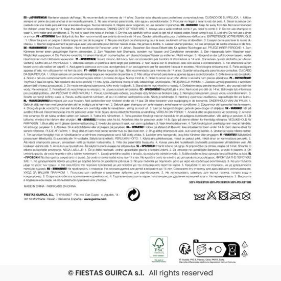 Peruca vermelha com barba em caixa, Cor vermelha, Duende