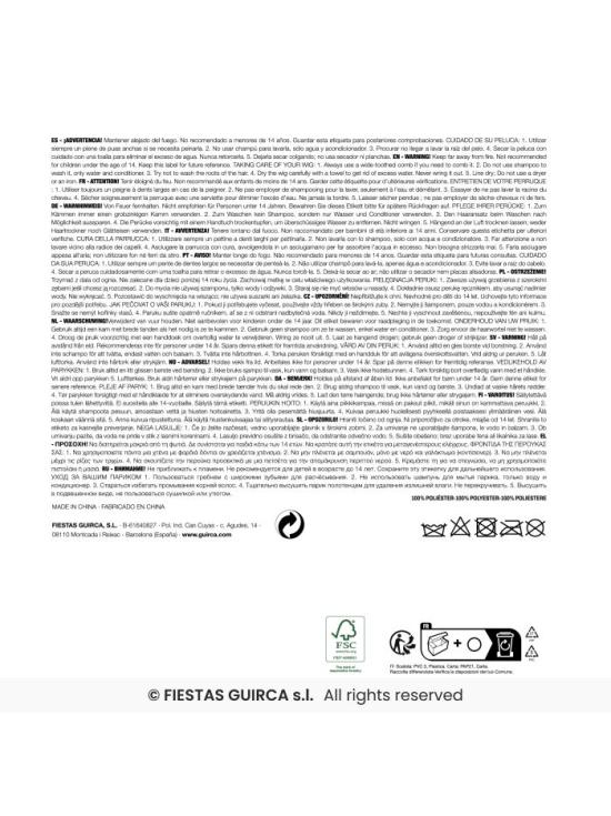Peruca vermelha com barba quadrada, cor vermelha, duende