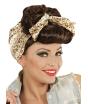 Peruca Pin Up Marrom com Foulard