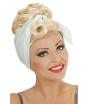 Peruca Pin Up Loira com Foulard