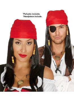 Peruca pirata com lenço