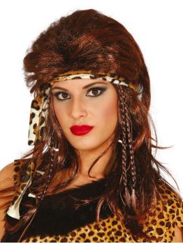 Peruca de mulher das cavernas primitiva