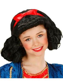 Peruca Princesa Branca de Neve para meninas.