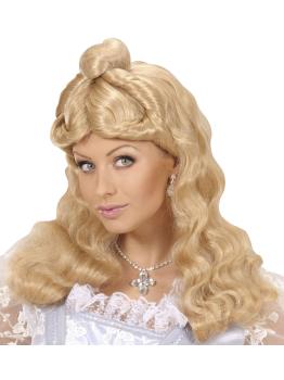 Peruca loira de princesa de conto de fadas