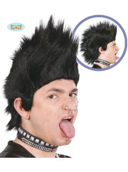 Peruca preta de golfista Punky