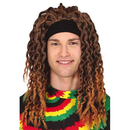 Peruca Rasta com Fita Marrom Peruca Rasta com Fita Marrom