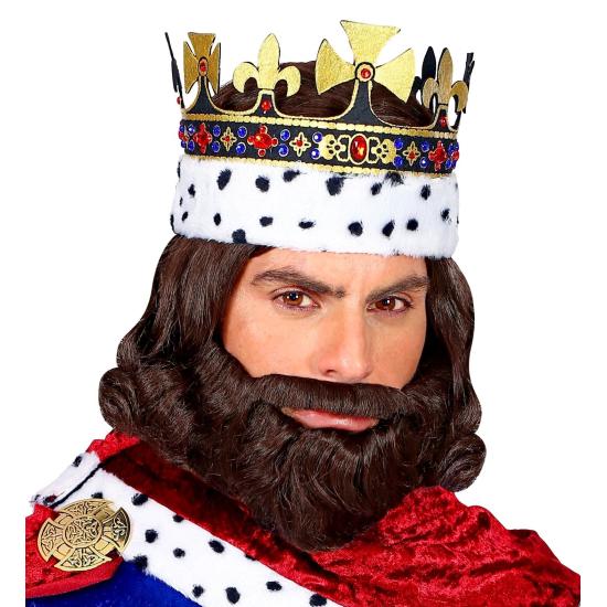 Peruca Rei Medieval com Barba. Peruca Rei Medieval com Barba.