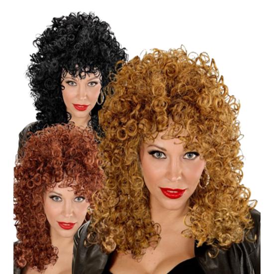 Peruca encaracolada estilo anos 80 Peruca encaracolada estilo anos 80