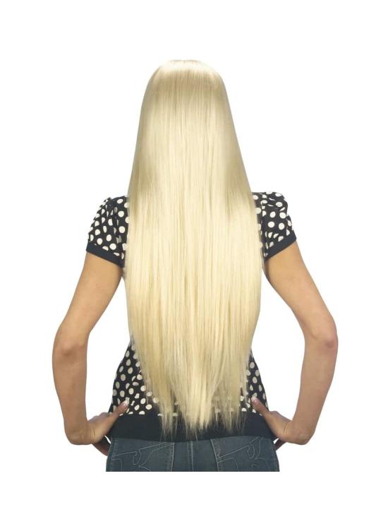 Peruca loira extra longa de luxo