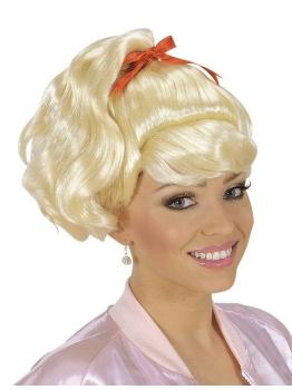 Peruca loira arenosa da Grease.