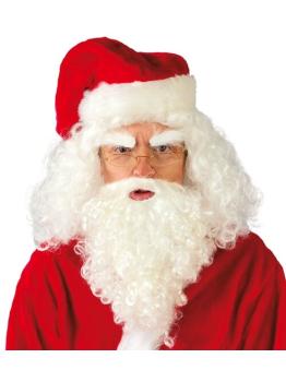 Peruca e barba de Papai Noel..