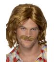 Peruca e bigode Super Trouper dos anos 70