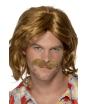 Peruca e bigode Super Trouper dos anos 70