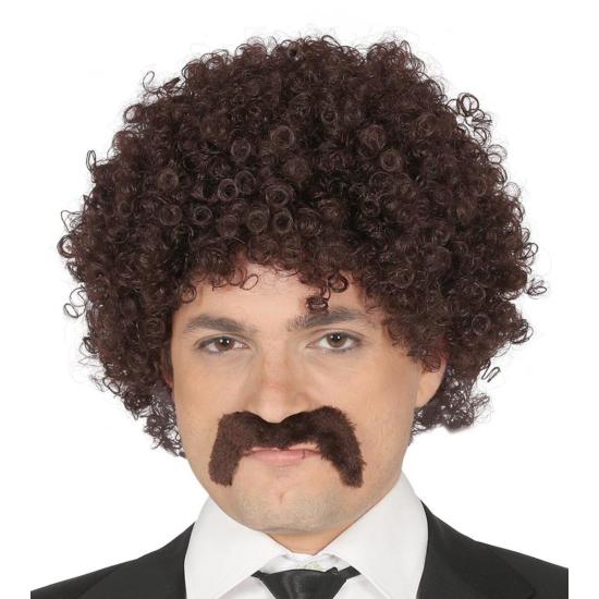 Peluca y bigote rizada para hombre 2 colores Peluca y bigote rizada para hombre 2 colores