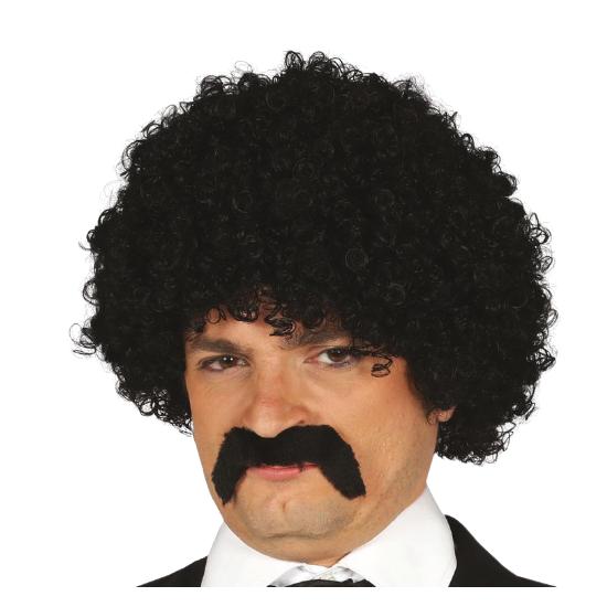 Peluca y bigote rizada para hombre 2 colores Peluca y bigote rizada para hombre 2 colores