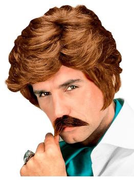 Perucas Casanova Marrom com Bigode.