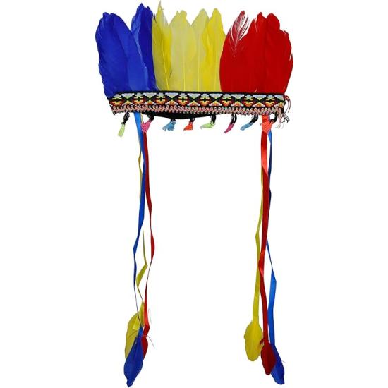 Tufo de penas multicoloridas