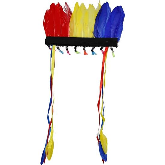 Tufo de penas multicoloridas