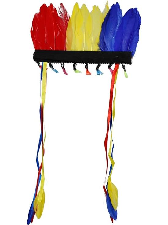 Tufo de penas multicoloridas