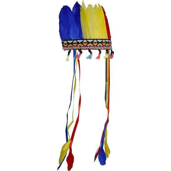 Tufo de penas multicoloridas