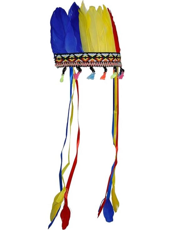 Tufo de penas multicoloridas