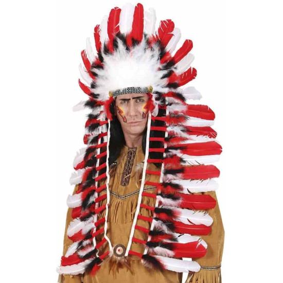 Cocar indiano de luxo de 110 cm.