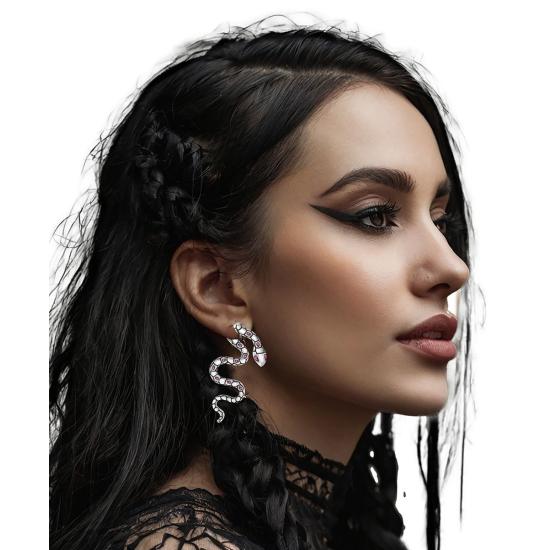 Brincos de Cobra de Prata 6 cm