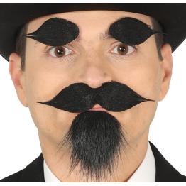 Cavanhaque, bigode e sobrancelhas adesivas*