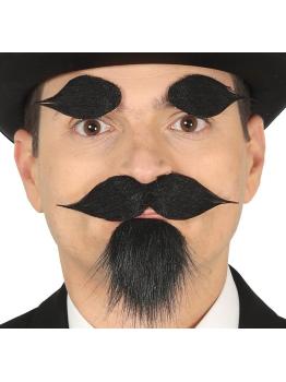 Cavanhaque, bigode e sobrancelhas adesivas*