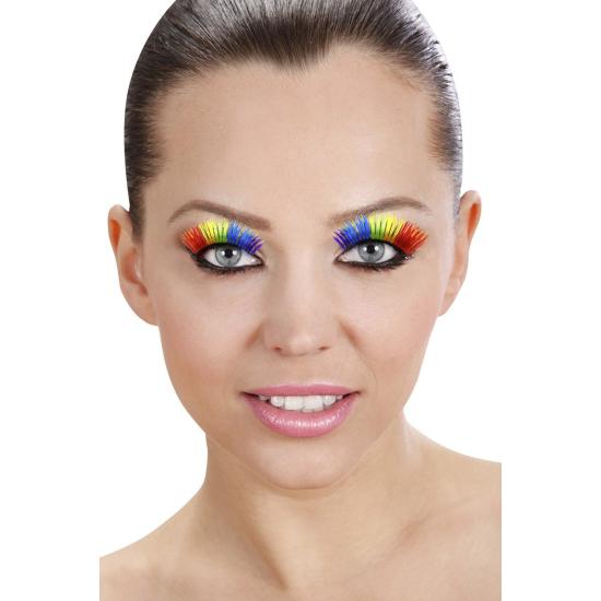 Cílios arco-íris multicoloridos.