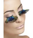 Cílios de penas de pavão roxo