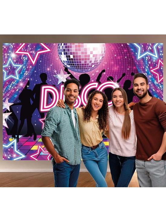 Sessão de fotos da Disco Fever para festas dos anos 70  220x150 cm